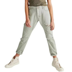 One Teaspoon Light Gray Boyfriend Jeans